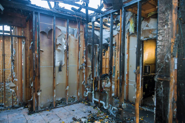 Professional Emergency Fire Cleanup technician working in Port O'Connor, TX